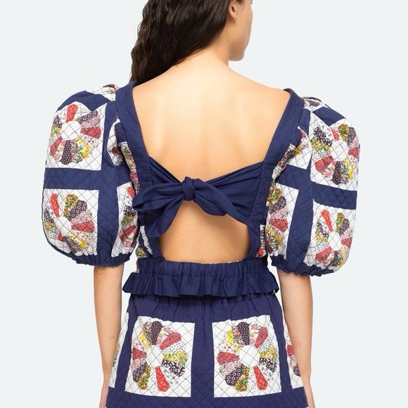 Sea New York Navy Patchwork Blouse - Picture 5 of 5